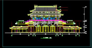 三層公園古建筑建筑結構施工圖